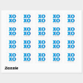 Blue Block Lettering XOXO Stickers (Vel)