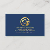 Blue Blocks Gold Electricia bedrading Visitekaartje (Achterkant)