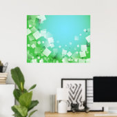 Blue Blocks Poster (Thuiskantoor)