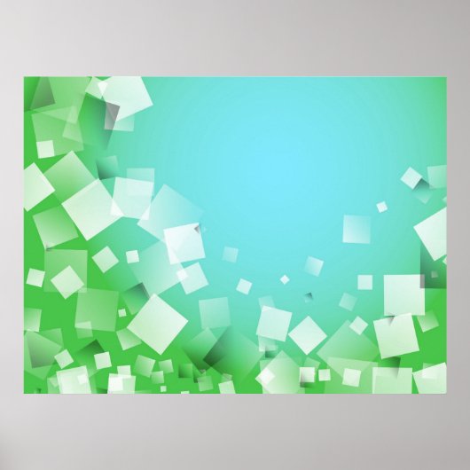 Blue Blocks Poster (Voorkant)