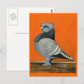 Blue Blondinette Pigeon Briefkaart (Voorkant / Achterkant)