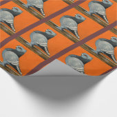 Blue Blondinette Pigeon Cadeaupapier (Hoek)