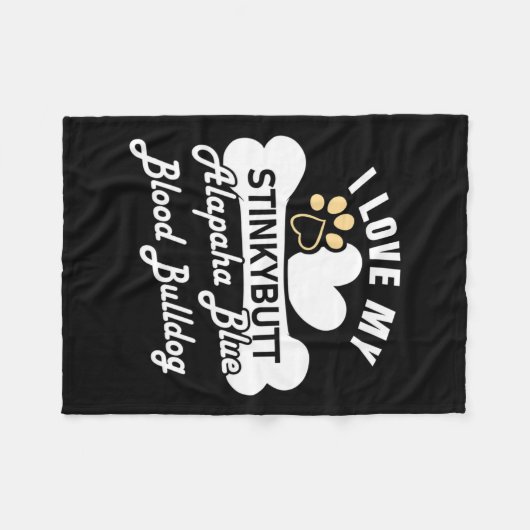 Blue Blood Bulldog hond - Alapaha Blue Blood Bulld Fleece Deken (Voorkant (Horizontaal))