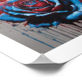 Blue Blood Moon-Roos Poster (Hoek)