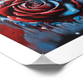 Blue Blood Moon-Roos Poster (Hoek)