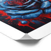 Blue Blood Moon-Roos Poster (Hoek)
