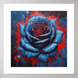 Blue Blood Moon-Roos Poster