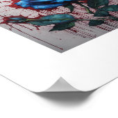 Blue Blood Moon-Roos Poster (Hoek)