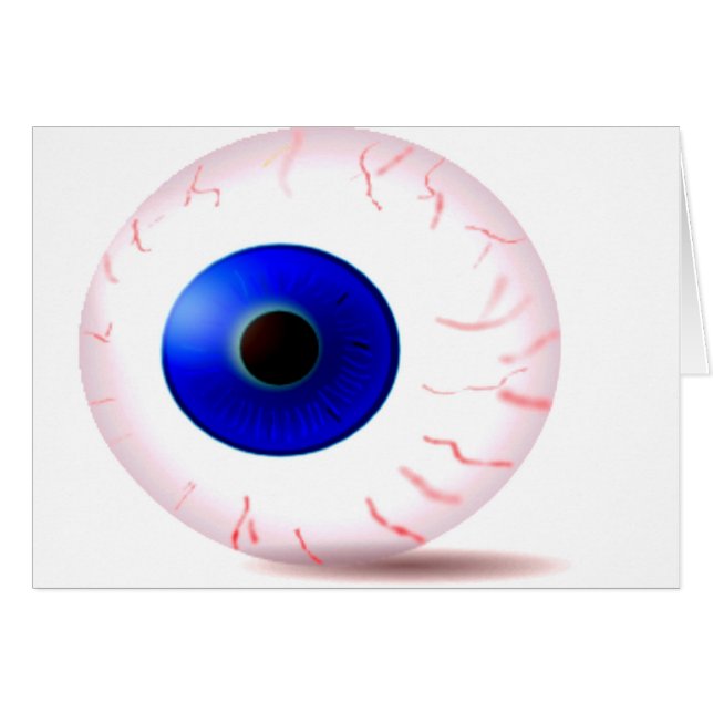 Blue Bloodshot Eyeball (Voorkant Horizontaal)