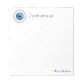 Blue Bloodshot Eyeball Notitieblok (Voorkant)