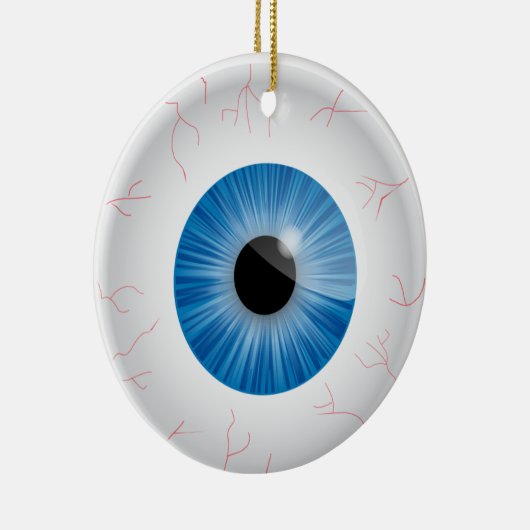 Blue Bloodshot Eyeball Ornament (Rechts)