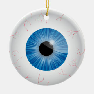 Blue Bloodshot Eyeball Ornament