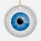 Blue Bloodshot Eyeball Ornament (Achterkant)