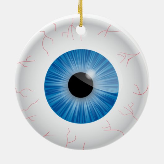 Blue Bloodshot Eyeball Ornament (Achterkant)