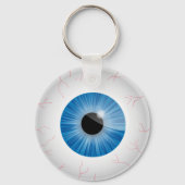 Blue Bloodshot Eyeball Sleutelhanger (Voorkant)
