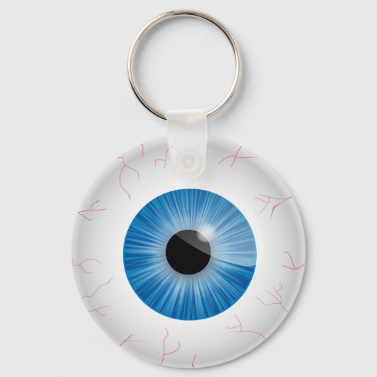 Blue Bloodshot Eyeball Sleutelhanger (Voorkant)