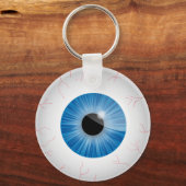 Blue Bloodshot Eyeball Sleutelhanger (Voorkant)