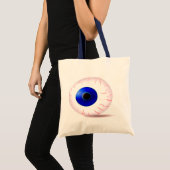 Blue Bloodshot Eyeball Tote Bag (Voorkant (product))