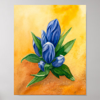 Blue Bloom beroemd gemaakt door Ramedious - Waterv Poster