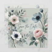 BLUE BLOOM DE DATUM OPSLAAN KAART (Voorkant / Achterkant)