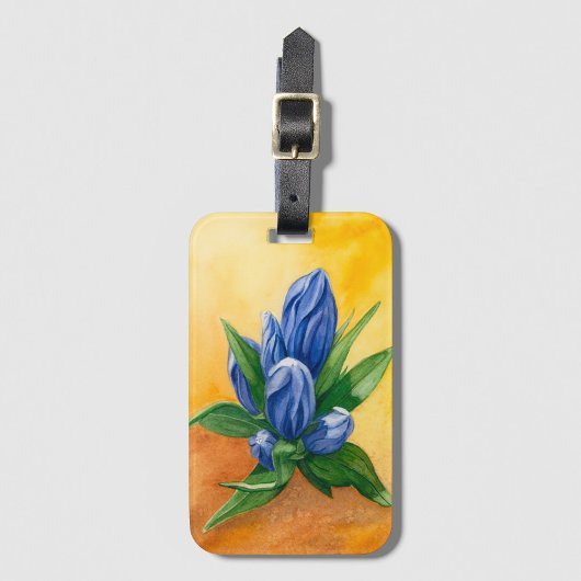 Blue Bloom – Floral Art Bagagelabel