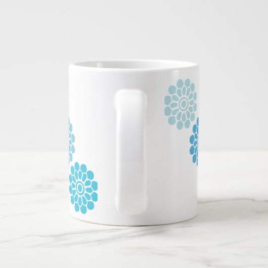 Blue Bloom Grote Koffiekop (Achterkant)