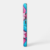 "Blue Bloom Harmony" iPhone 16 Hoesje (Linkerkant)