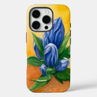 Blue Bloom iPhone 16 Pro Hoesje – Botanische kunst