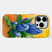 Blue Bloom iPhone 16 Pro Hoesje – Botanische kunst (Achterkant (horizontaal))