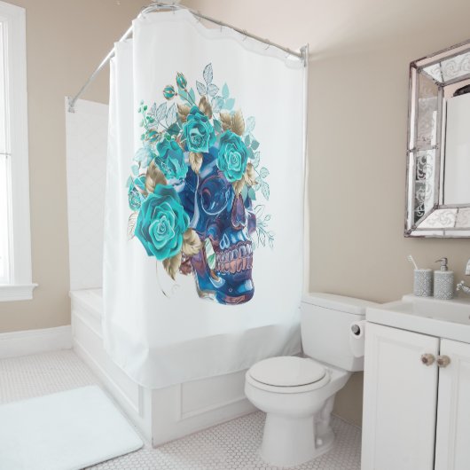 Blue Bloom Requiem Douchegordijn (In situ)