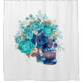Blue Bloom Requiem Douchegordijn (Voorkant)
