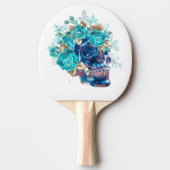 Blue Bloom Requiem Ping Pong Paddle – Artistic Flo Tafeltennisbatje (Voorkant)