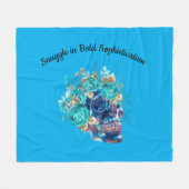 BLUE BLOOM REQUIEM RUNNER FLEECE DEKEN (Voorkant (Horizontaal))