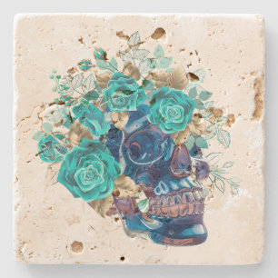 Blue Bloom Requiem Stenen Onderzetter
