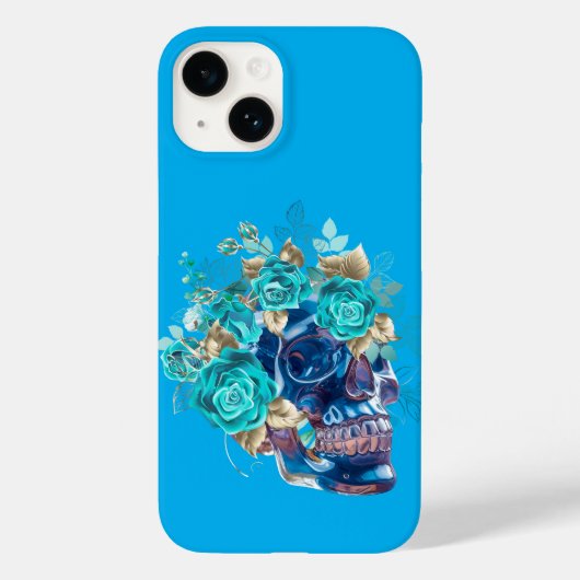 Blue Bloom Requiem Tote Bag – Elegante Bloem Kunst Case-Mate iPhone Case (Achterkant)