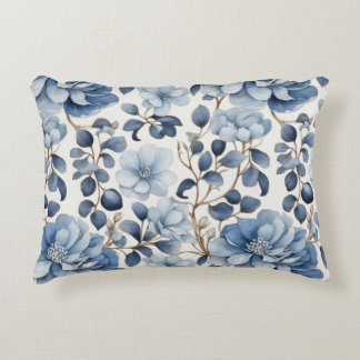 Blue Bloom Reverie – Floral Duvet Cove Accent Kussen
