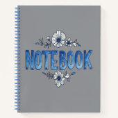 Blue Bloom: sereniteit in elk bloemblad Notitieboek (Voorkant)