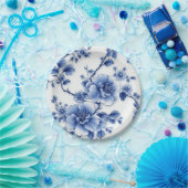 Blue Bloom Serving Bowl Papieren Bordje (Feest)
