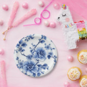 Blue Bloom Serving Bowl Papieren Bordje (Feest)