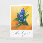 Blue Bloom Waterverf Art – gevouwen bedankkaart (Voorkant)