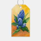 Blue Bloom Waterverf – Elegant Gift Label Cadeaulabel (Voorkant)