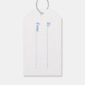 Blue Bloom Waterverf – Elegant Gift Label Cadeaulabel (Achterkant)