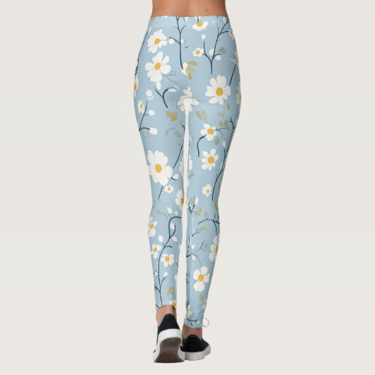 Blue Blossom Breeze Daisy Leggings (Achterkant)