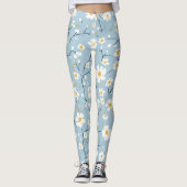 Blue Blossom Breeze Daisy Leggings (Voorkant)