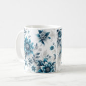Blue Blossom Elegance/Blooms in Blue Coffee Mok (Voorkant links)