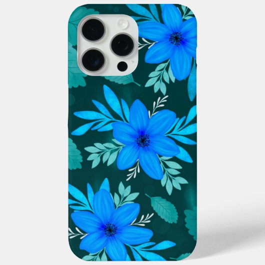 Blue Blossom Elegance iPhone-Hoesje Case-Mate iPhone Case (Achterkant)