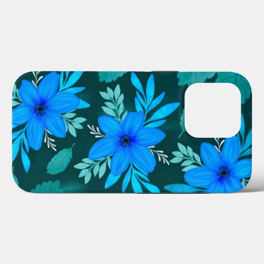 Blue Blossom Elegance iPhone-Hoesje Case-Mate iPhone Case (Achterkant (horizontaal))