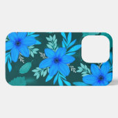 Blue Blossom Elegance iPhone-Hoesje iPhone Hoesje (Achterkant horizontaal)