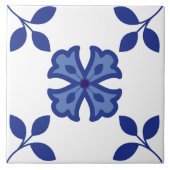 Blue Blossom Elegance Tegel Tegeltje (Voorkant)