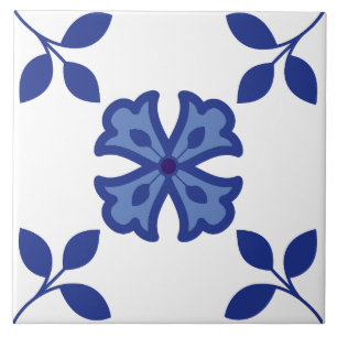 Blue Blossom Elegance Tegel Tegeltje